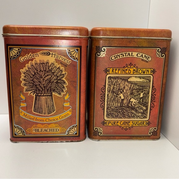 Cheinco 1978 / 1979 Golden Harvest tin kitchen canister set - Picture 9 of 15